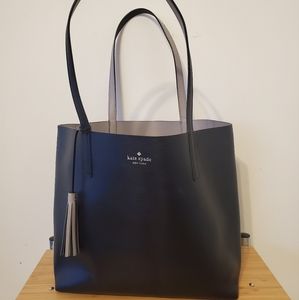 Kate Spade black gray reversible tote. Good used condition